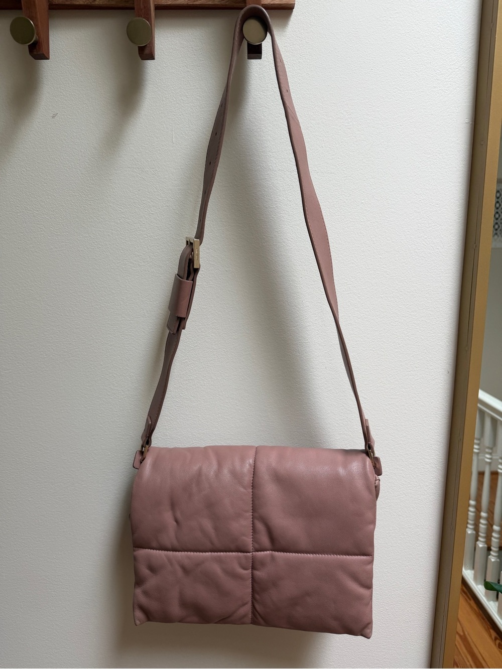 AllSaints - Dusty Rose Quilted Leather Crossbody Bag - Women
